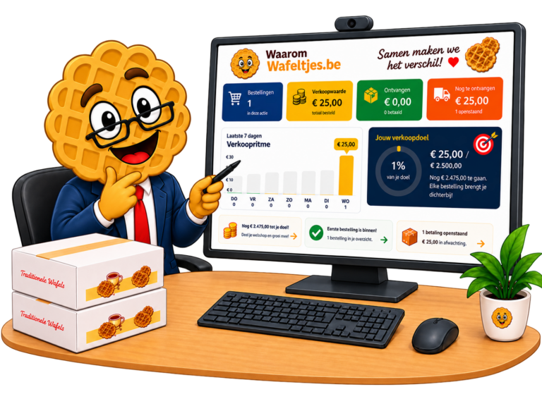 Mascotte bij de start van de verkoop